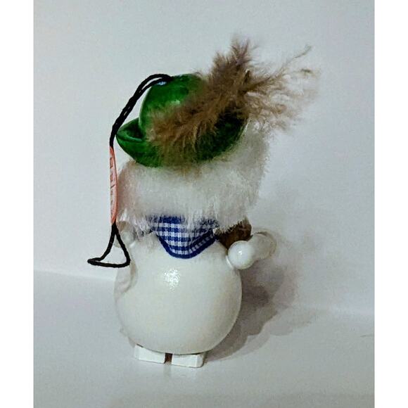 Vintage Steinbach Germany 3” Wooden Bavarian SNOWMAN W) Stein Christmas Ornament - Picture 2 of 3